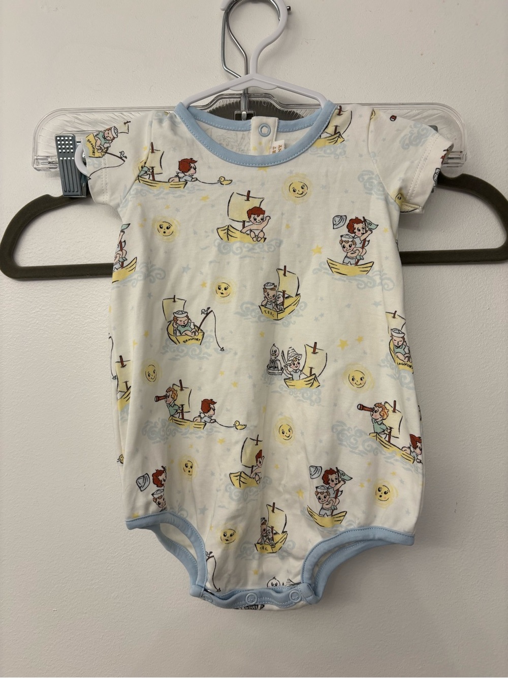 TBBC White & Blue Baby One-Piece